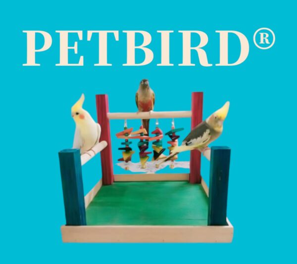 Bird Stand with Colorful Hangings