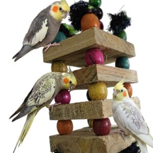 Wooden block Toy with Colorful Beads
