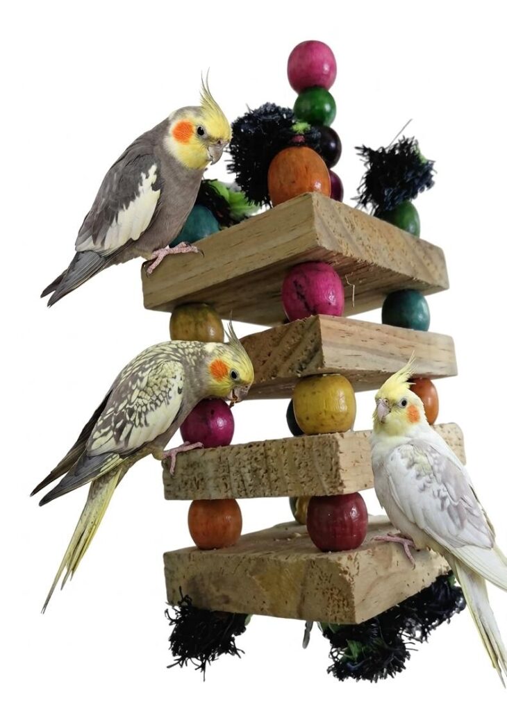 Wooden block Toy with Colorful Beads